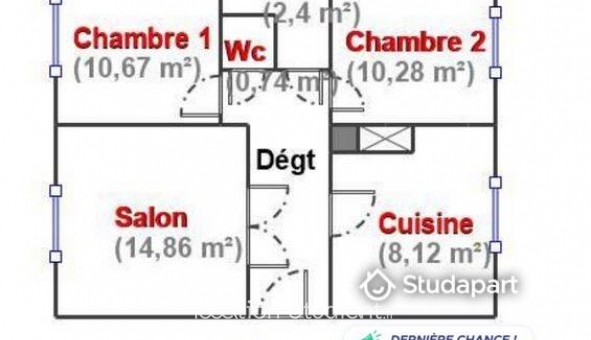 Logement tudiant T3 à Grenoble (38000)