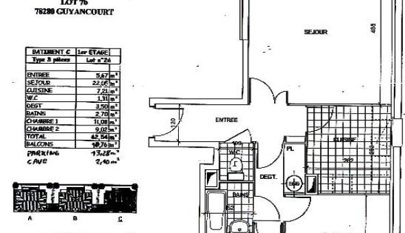 Logement tudiant T3 à Guyancourt (78280)