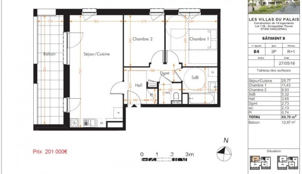 Logement �tudiant T3 &agrave; Haguenau (67500)