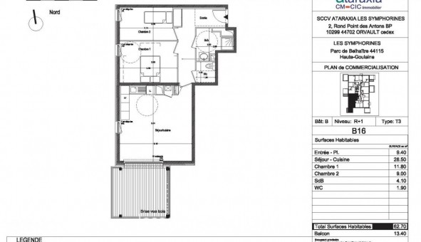 Logement tudiant T3 à Haute Goulaine (44115)
