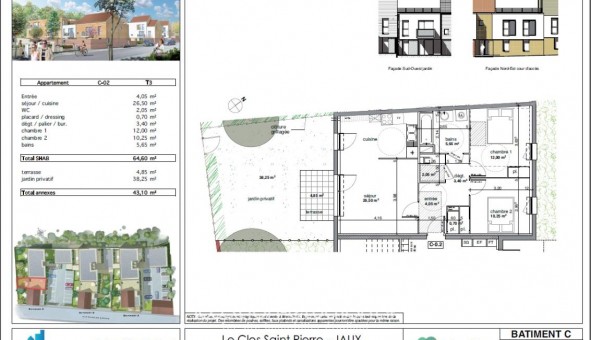 Logement �tudiant T3 &agrave; Jaux (60880)