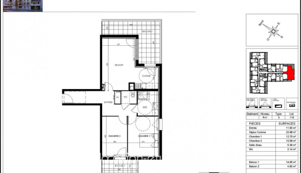 Logement tudiant T3 à Jou ls Tours (37300)