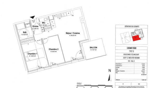 Logement tudiant T3 à Jouy le Moutier (95280)