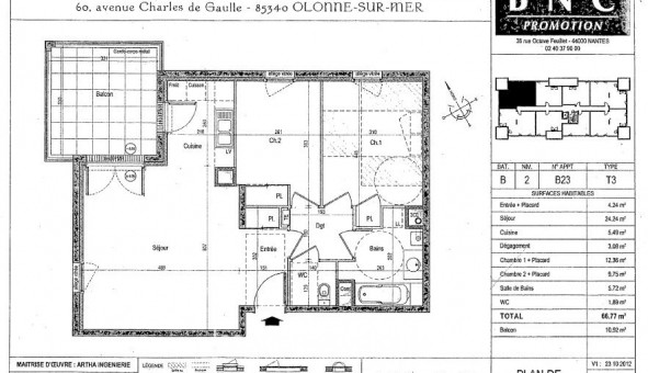 Logement �tudiant T3 &agrave; L'�le d'Olonne (85340)