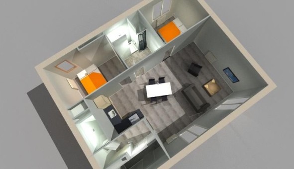 Logement �tudiant T3 &agrave; La Charm�e (71100)