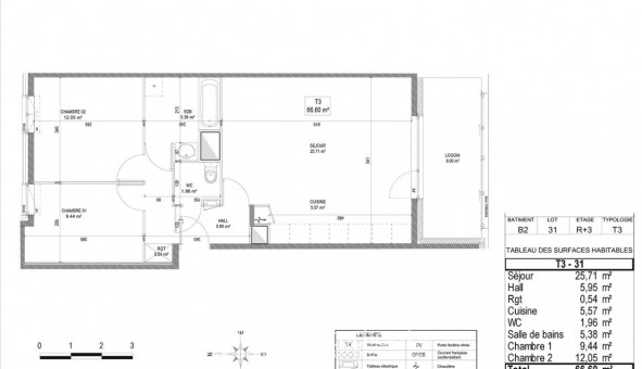 Logement �tudiant T3 &agrave; La Madeleine (59110)