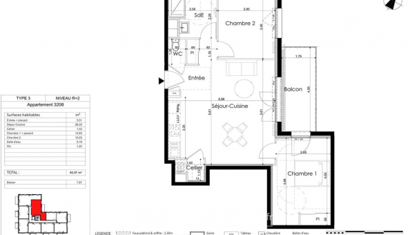 Logement �tudiant T3 &agrave; Laval (53000)