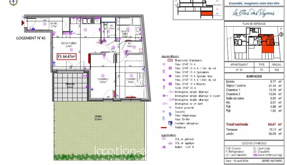 Logement �tudiant T3 &agrave; Laxou (54520)