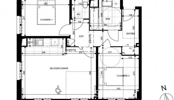 Logement tudiant Location T3 Vide Le Blanc Mesnil (93150)