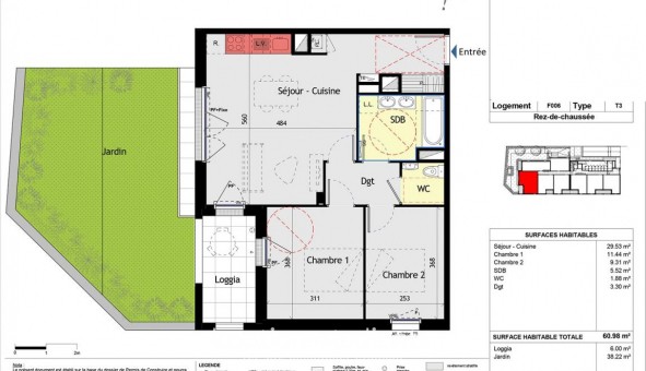Logement tudiant T3 à Les Sorinires (44840)