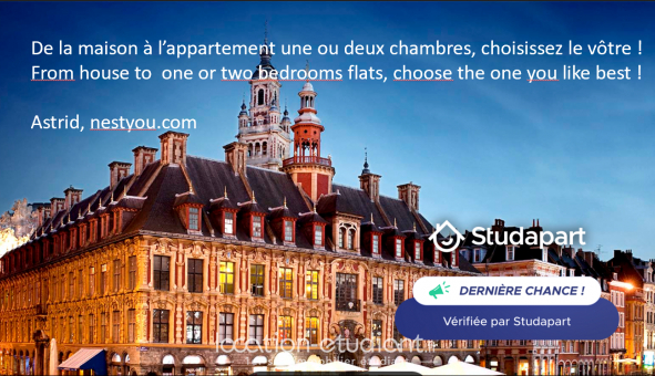 Logement �tudiant T3 &agrave; Lille (59800)