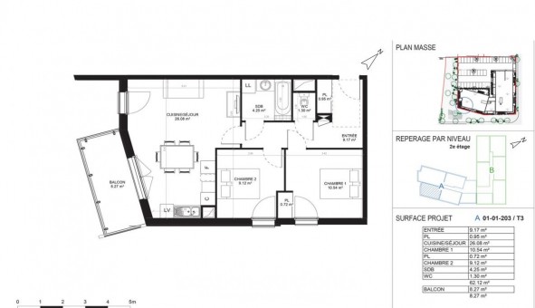 Logement tudiant T3 à Longvic (21600)