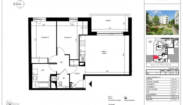 Logement tudiant T3 à Lyon 6me arrondissement (69006)