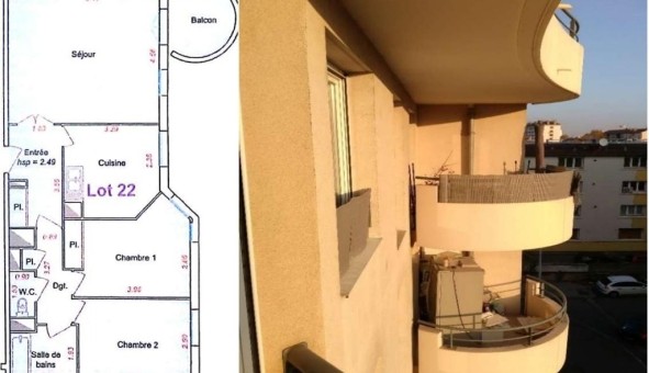 Logement tudiant T3 à Lyon 8me arrondissement (69008)
