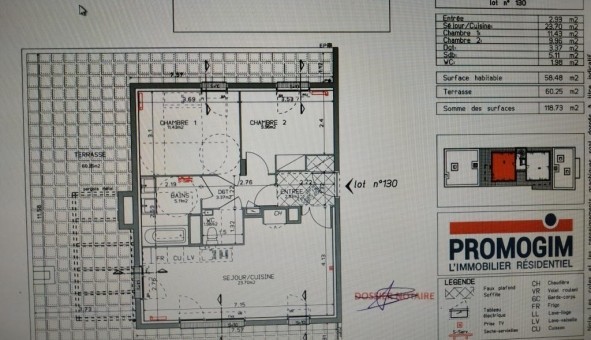 Logement �tudiant T3 &agrave; Lyon 8�me arrondissement (69008)