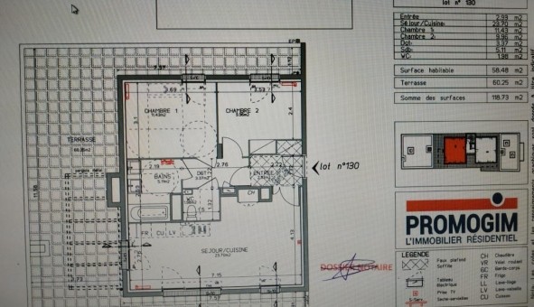 Logement �tudiant T3 &agrave; Lyon 8�me arrondissement (69008)