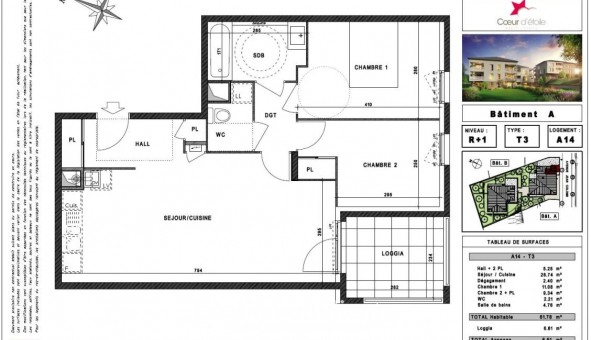Logement �tudiant T3 &agrave; Marcy l'�toile (69280)