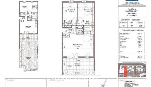 Logement �tudiant T3 &agrave; Marly (57157)