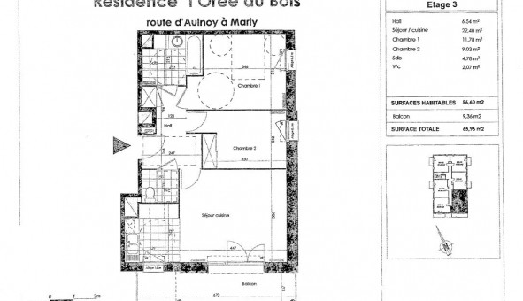 Logement tudiant T3 à Marly (59770)