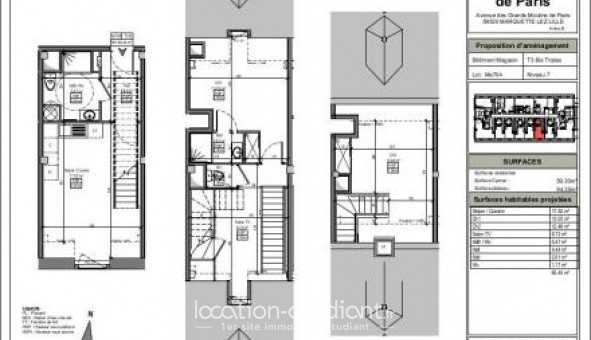 Logement tudiant T3 à Marquette lez Lille (59520)