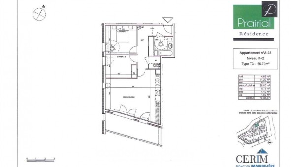 Logement �tudiant T3 &agrave; Meylan (38240)