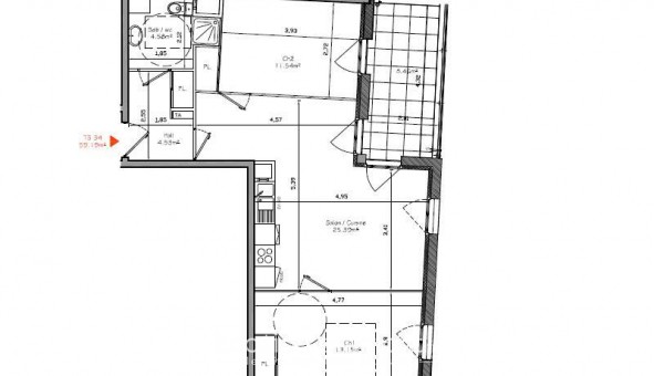 Logement tudiant T3 à Montlimar (26200)