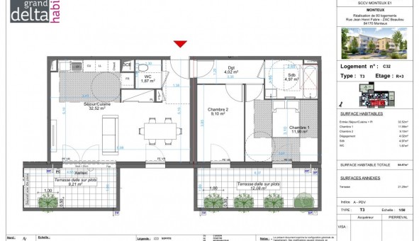 Logement tudiant Location T3 Vide Monteux (84170)