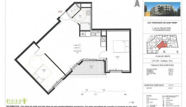 Logement tudiant T3 à Montvrain (77144)