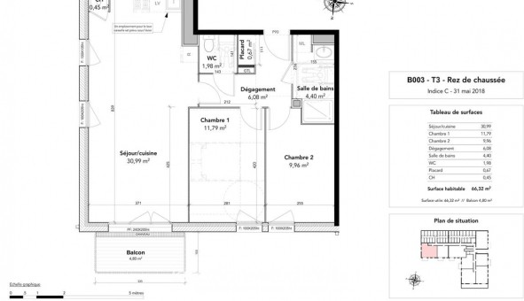 Logement �tudiant T3 &agrave; Montivilliers (76290)