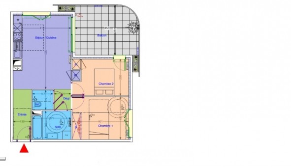 Logement �tudiant T3 &agrave; Montpellier (34080)