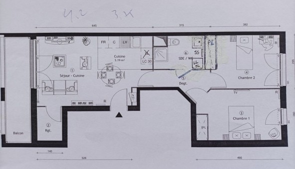 Logement �tudiant T3 &agrave; Montreuil (93100)