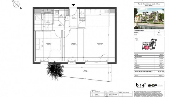 Logement tudiant T3 à Nancy (54100)