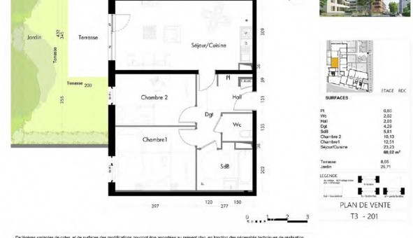 Logement �tudiant T3 &agrave; Nancy (54100)