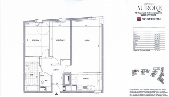 Logement �tudiant T3 &agrave; Nanterre (92000)