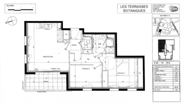 Logement tudiant T3 à Nantes (44200)