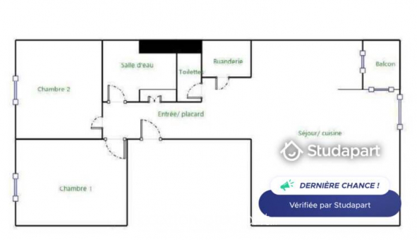 Logement tudiant T3 à Nantes (44200)