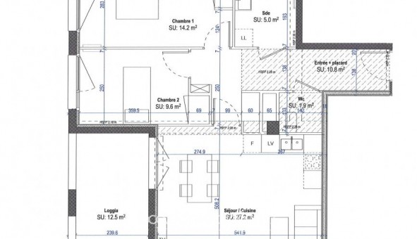 Logement tudiant T3 à Nantes (44200)