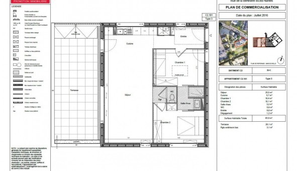 Logement tudiant T3 à Nantes (44200)
