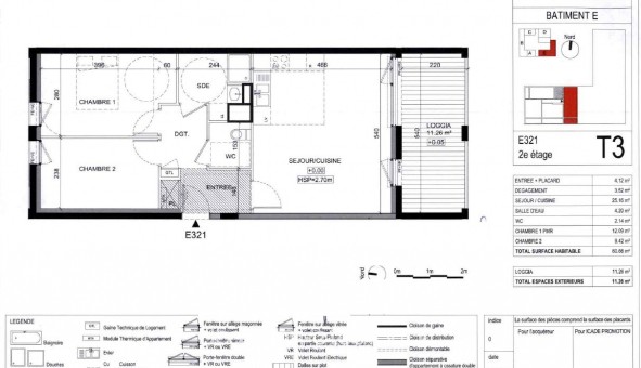 Logement �tudiant T3 &agrave; Nantes (44200)