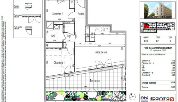 Logement �tudiant T3 &agrave; Nantes (44200)