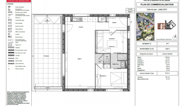 Logement �tudiant T3 &agrave; Nantes (44200)