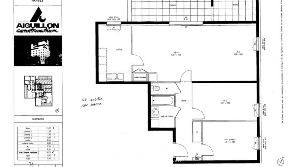 Logement �tudiant T3 &agrave; Nantes (44200)