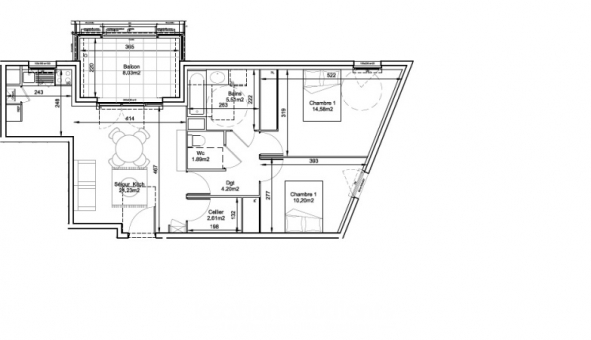Logement tudiant Location T3 Vide Neuville sur Sane (69250)