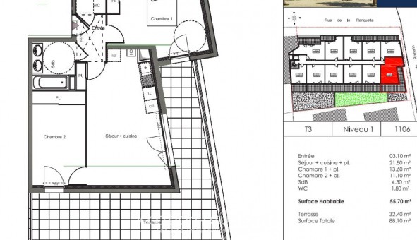 Logement �tudiant T3 &agrave; N�mes (30000)