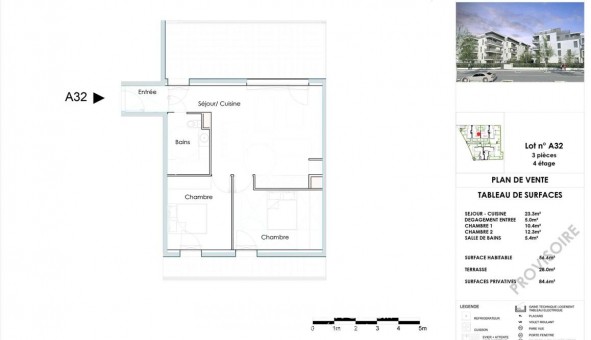 Logement �tudiant T3 &agrave; Noisy le Grand (93160)