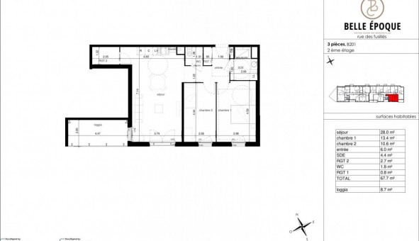 Logement tudiant T3 à Notre Dame de Bondeville (76960)