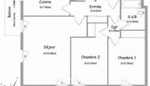 Logement tudiant T3 à Olivet (45160)