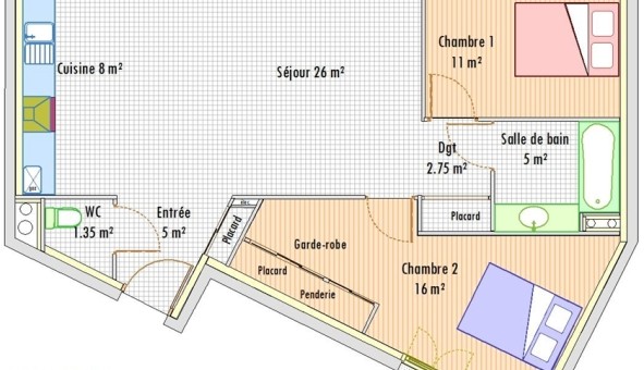 Logement tudiant T3 à Orlans (45100)