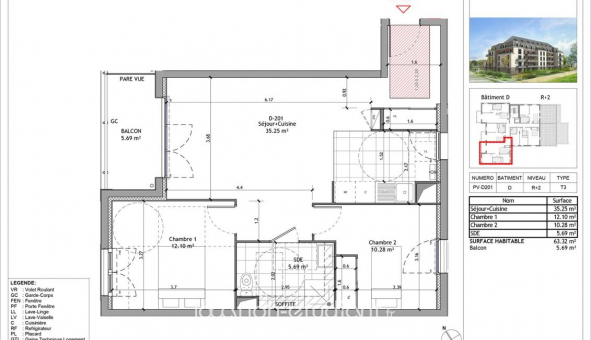 Logement tudiant T3 à Orlans (45100)