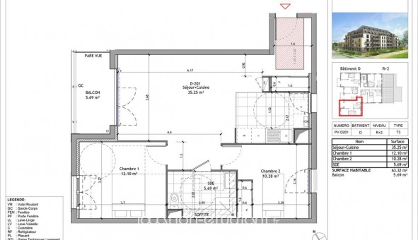 Logement �tudiant T3 &agrave; Orl�ans (45100)